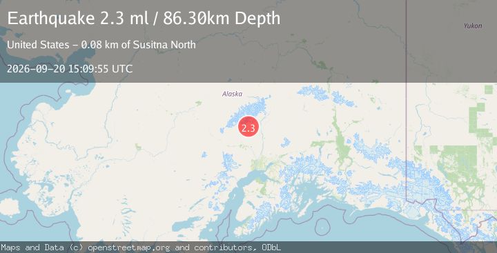 Map of 16 km WNW of Petersville, Alaska