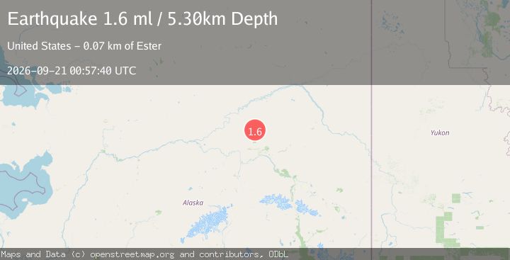 Map of 17 km ESE of Livengood, Alaska
