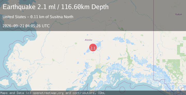 Map of 55 km NNW of Petersville, Alaska
