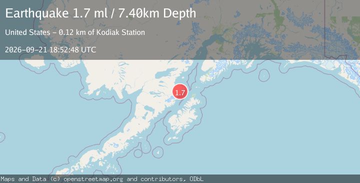 Map of 87 km NNW of Aleneva, Alaska