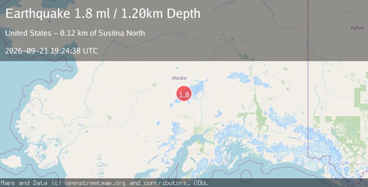 Map of 63 km NW of Petersville, Alaska