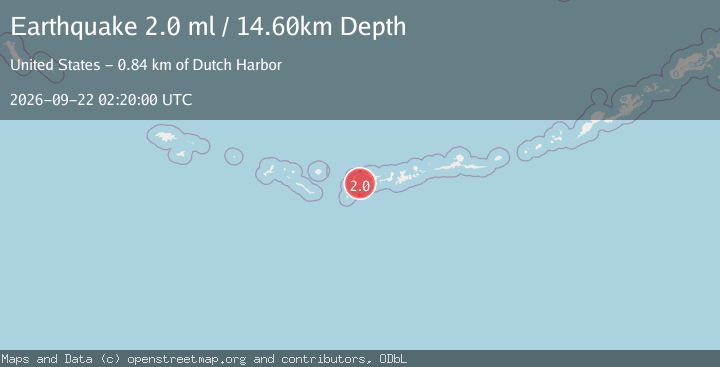 Map of 133 km WSW of Adak, Alaska