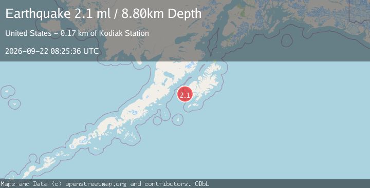 Map of 52 km WNW of Akhiok, Alaska