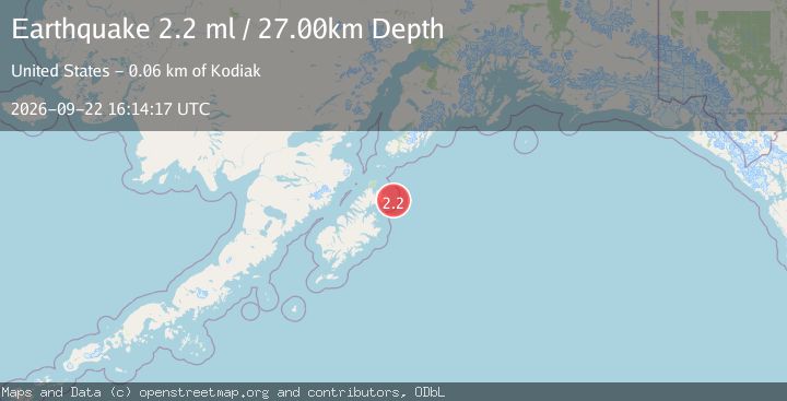 Map of 59 km ENE of Ouzinkie, Alaska