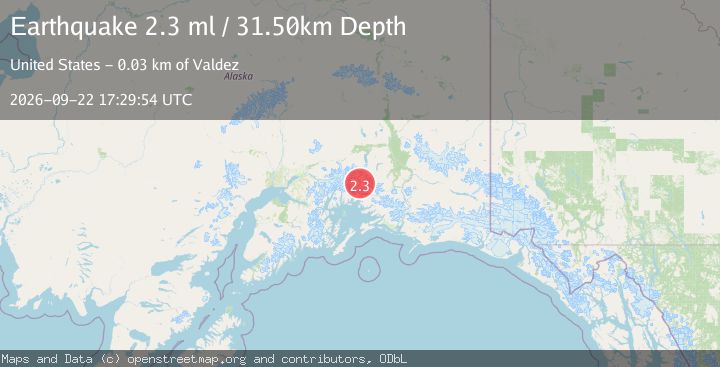 Map of 29 km NW of Valdez, Alaska