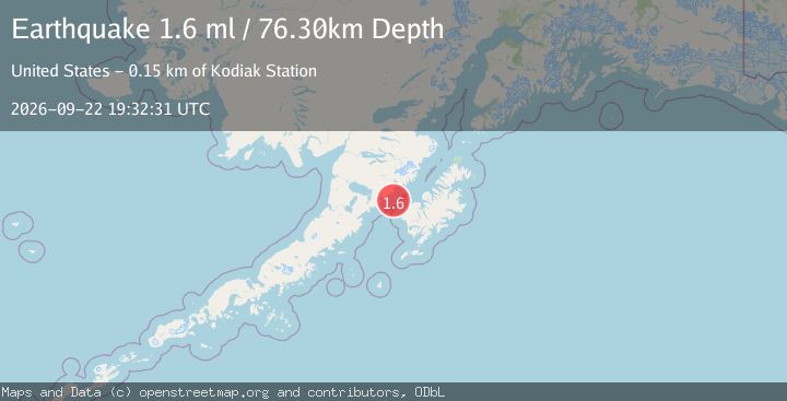 Map of 38 km WNW of Karluk, Alaska
