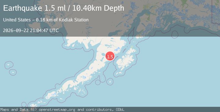 Map of 77 km WNW of Karluk, Alaska