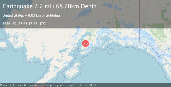 Map of 22 km SE of Kasilof, Alaska