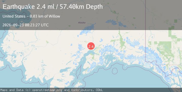 Map of 9 km NNE of Susitna, Alaska