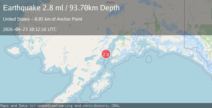 Map of 50 km W of Anchor Point, Alaska