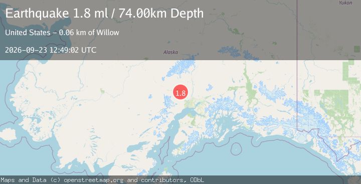 Map of 13 km SE of Skwentna, Alaska