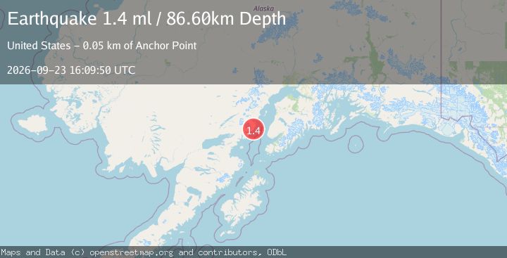 Map of 51 km WNW of Anchor Point, Alaska