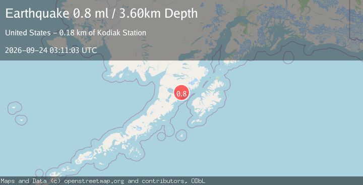 Map of 77 km WNW of Karluk, Alaska