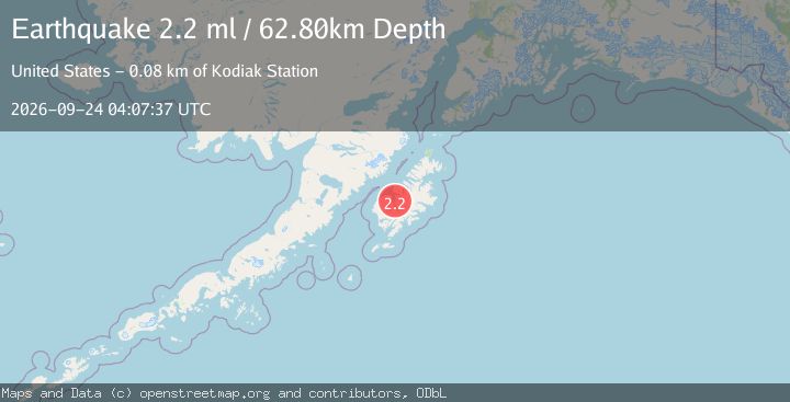 Map of 7 km E of Larsen Bay, Alaska