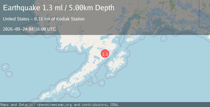 Map of 85 km NNW of Karluk, Alaska