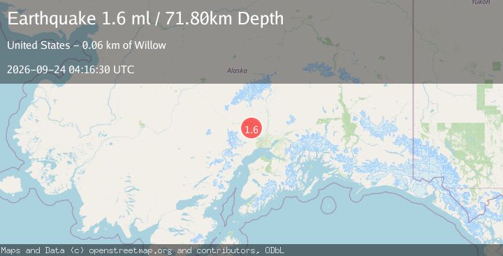 Map of 20 km SE of Skwentna, Alaska