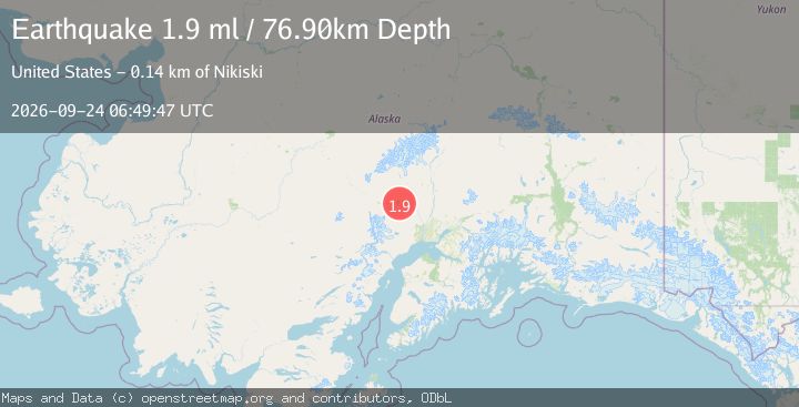 Map of 3 km SW of Skwentna, Alaska