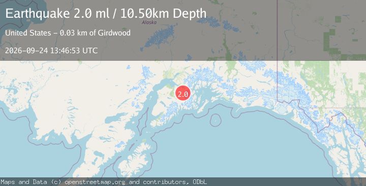 Map of 21 km NE of Moose Pass, Alaska
