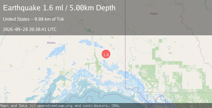 Map of 7 km NE of Slana, Alaska