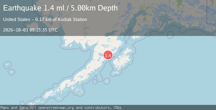 Map of 71 km WNW of Karluk, Alaska