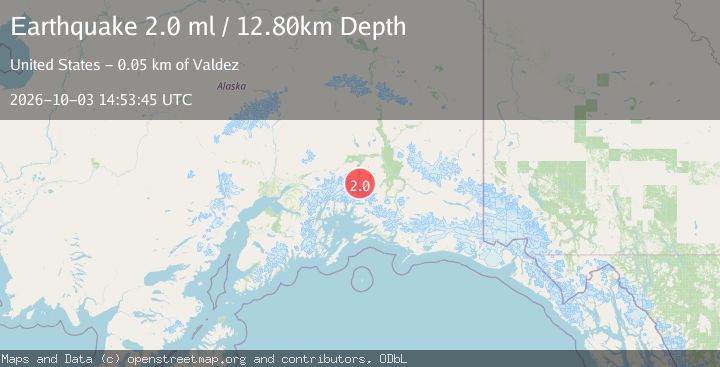 Map of 45 km N of Valdez, Alaska