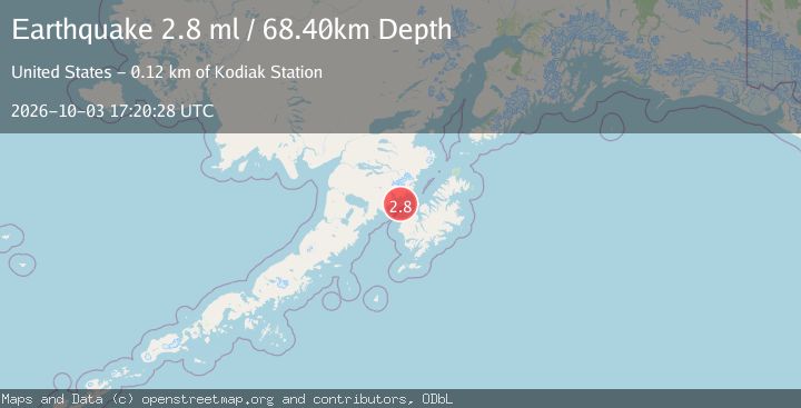 Map of 36 km NNW of Karluk, Alaska