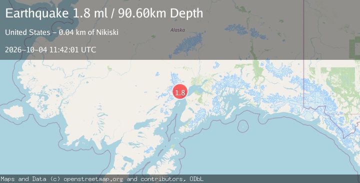 Map of 38 km WSW of Tyonek, Alaska