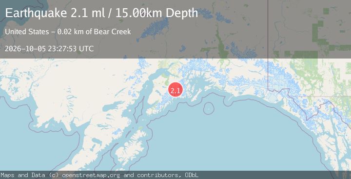 Map of 3 km SE of Primrose, Alaska
