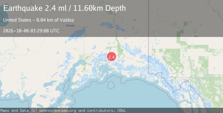 Map of 37 km N of Valdez, Alaska