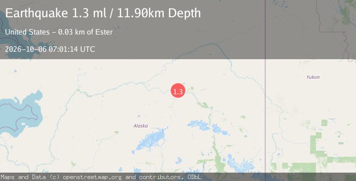 Map of 35 km W of Ester, Alaska