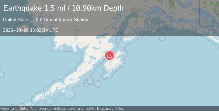 Map of 61 km N of Larsen Bay, Alaska
