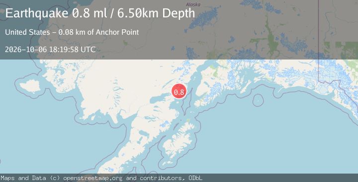 Map of 46 km ENE of Pedro Bay, Alaska