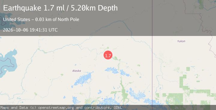 Map of 25 km SW of Eielson Air Force Base, Alaska