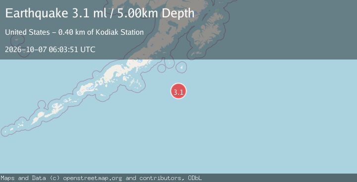 Map of 243 km SE of Chignik, Alaska