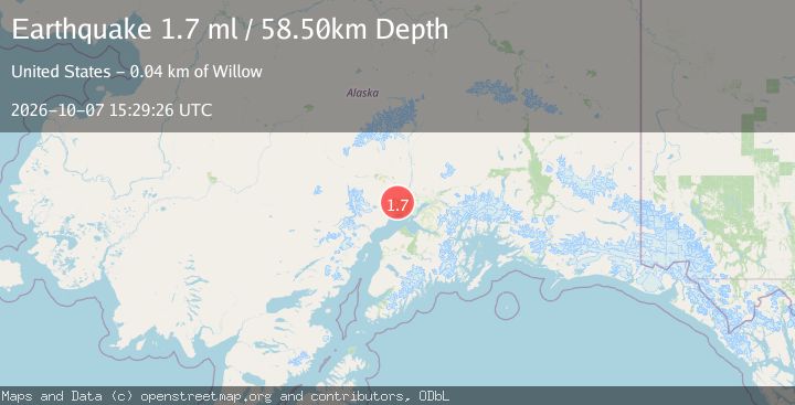 Map of 10 km WSW of Susitna, Alaska