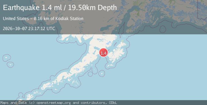 Map of 53 km W of Karluk, Alaska