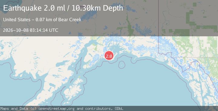 Map of 12 km NW of Chenega, Alaska