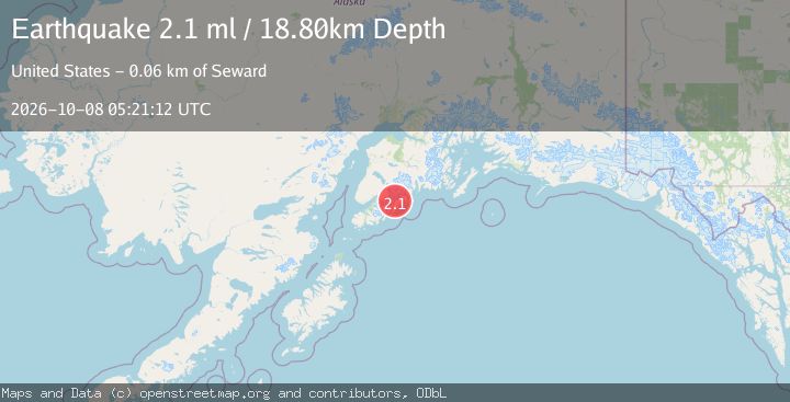 Map of 45 km ESE of Fox River, Alaska