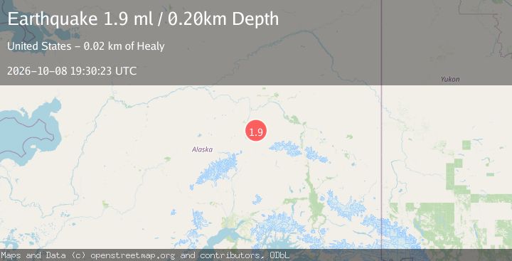 Map of 18 km E of Ferry, Alaska