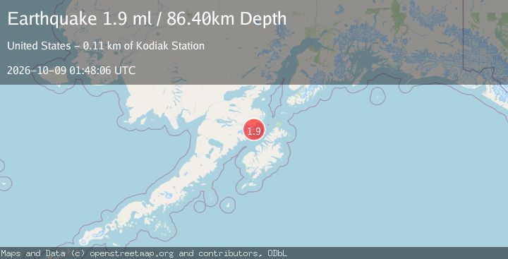 Map of 74 km WNW of Aleneva, Alaska