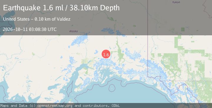 Map of 1 km NW of Eureka Roadhouse, Alaska