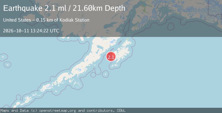 Map of 45 km SSW of Karluk, Alaska