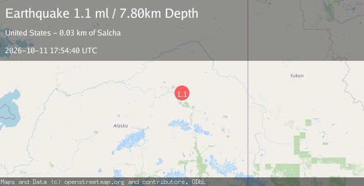 Map of 16 km SSE of Pleasant Valley, Alaska
