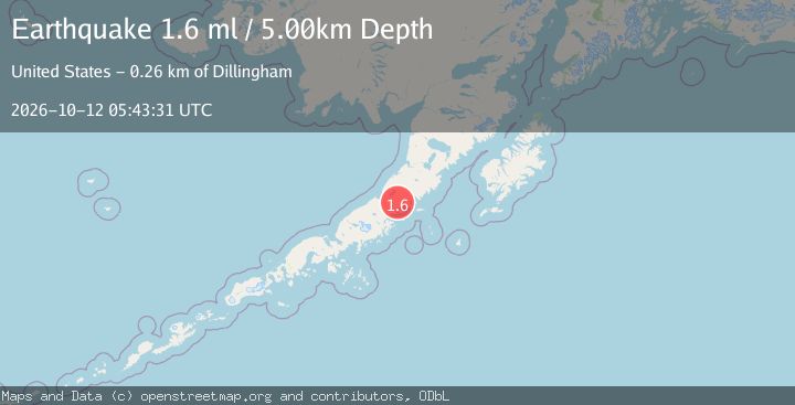 Map of 51 km NNE of Chignik, Alaska