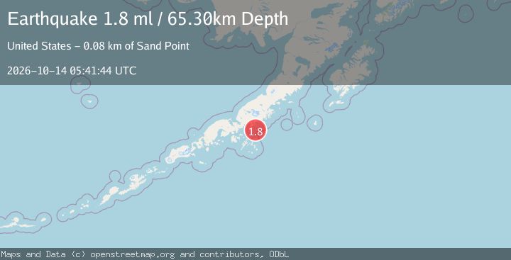 Map of 37 km SSE of Ivanof Bay, Alaska