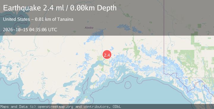 Map of 6 km NNE of Tanaina, Alaska