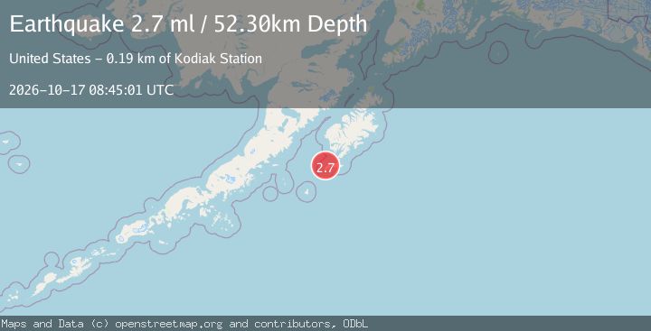 Map of 54 km SW of Akhiok, Alaska