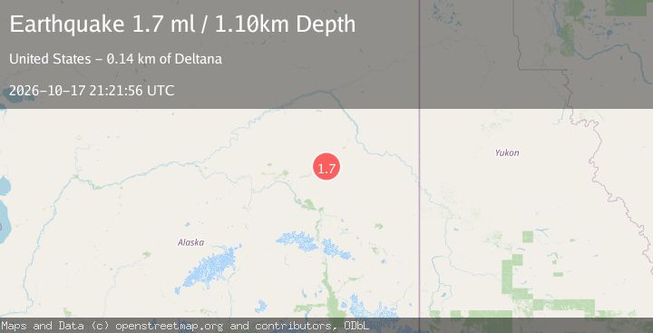 Map of 60 km SSW of Central, Alaska