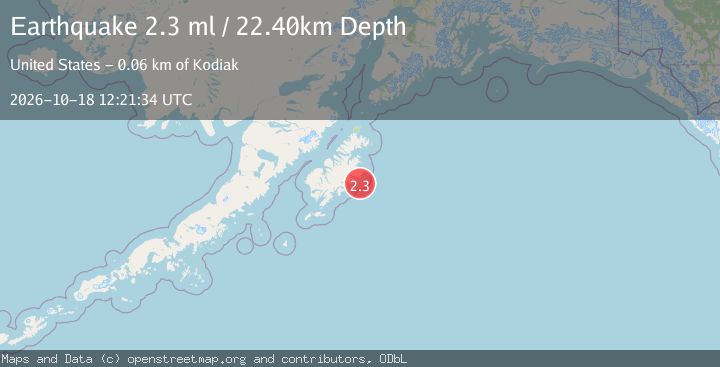 Map of 35 km S of Chiniak, Alaska