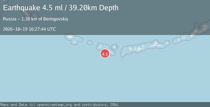 Map of Rat Islands, Aleutian Islands, Alaska